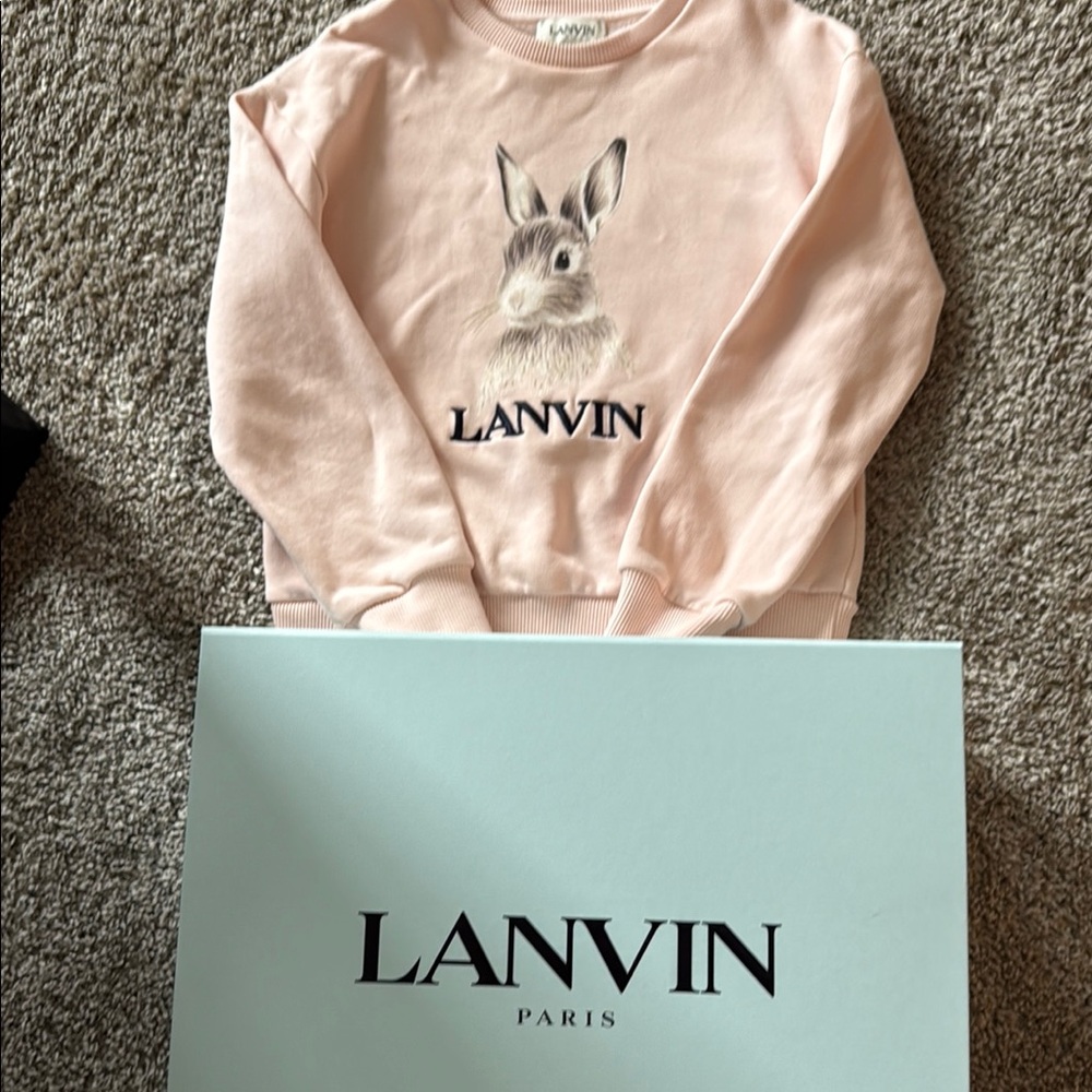 Lanvin Blush Bunny Graphic Sweatshirt